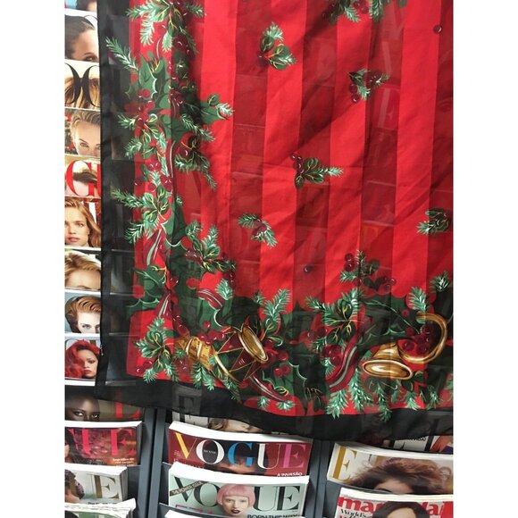 Vintage Holidays Deco Musical Instruments Scarf Accessory - Picture 2 of 7